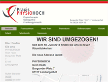 Tablet Screenshot of physiohoch.de